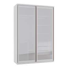 Guarda-Roupa Casal com Espelho Reflecta Milão IV 2 Portas 3 Gavetas Branco