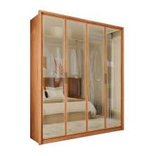 Guarda-Roupa Casal com Reflecta New Reflex MDF 4 Portas 3 Gavetas Freijó