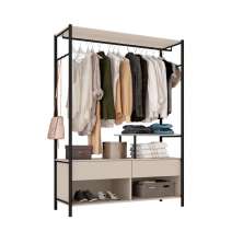 Guarda-Roupa Closet Barcelona 2 Gavetas Off White e Preto