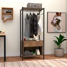 Guarda-Roupa Closet Modulado Berlim 1 Gaveta Preto e Demolição
