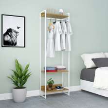Guarda-Roupa Closet Studio Mel e Branco 187x60 cm