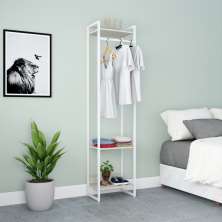 Guarda-Roupa Closet Studio Snow e Branco 187x45 cm