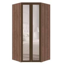 Guarda-Roupa Modulado com Espelho Macau I 2 Portas 3 Gavetas Marrom