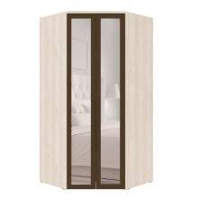 Guarda-Roupa Modulado com Espelho Milão III 2 Portas 3 Gavetas Marrom e Bege