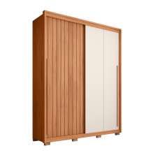 Guarda-Roupa Solteiro Moviment Ripado Flex 2 Portas 3 Gavetas Freijó