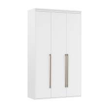 Guarda-Roupa Solteiro Originale 3 Portas 3 Gavetas Branco 134 cm