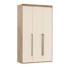 Guarda-Roupa Solteiro Originale 3 Portas 3 Gavetas Carvalho e Off White 134 cm