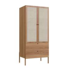 Guarda-Roupa Solteiro Oslo 2 Portas 2 Gavetas Hanover e Roble