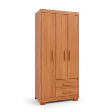 Guarda-Roupa Solteiro Primacy 3 Portas 2 Gavetas Freijó