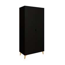 Guarda-Roupa Solteiro Puma 2 Portas Preto