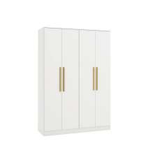 Guarda-Roupa Solteiro Tulia 4 Portas 2 Gavetas Branco