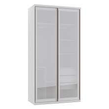 Guarda-Roupa Solteiro com Espelho Reflecta Elite 2 Portas 3 Gavetas Branco