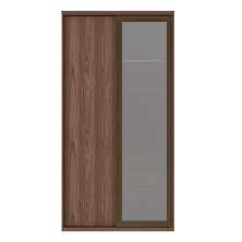 Guarda-Roupa Solteiro com Espelho Reflecta Elite I 2 Portas 3 Gavetas Capuccino