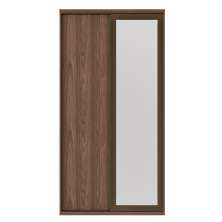 Guarda-Roupa Solteiro com Espelho Reflecta Elite II 2 Portas 3 Gavetas Capuccino