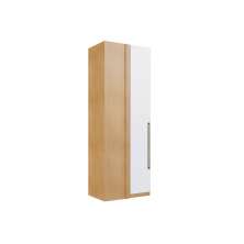 Guarda-Roupa de Canto Solteiro Infinity 1 Porta Branco e Savana