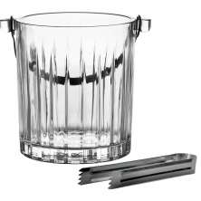 Kit com Balde de Gelo e Pinça Soho Transparente