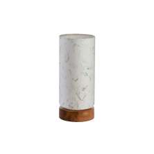 Luminária Natural Folhas Papel de Fibras Branca e Verde 34 cm