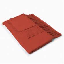 Manta Solid Ocre Queimado 140x140 cm