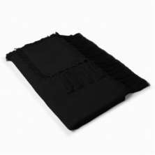 Manta Solid Preta140x140 cm
