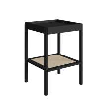 Mesa Lateral Quadrada Oslo Nero e Preta