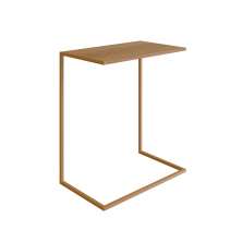 Mesa Lateral Retangular Complementos Hanover e Dourada 67x58 cm