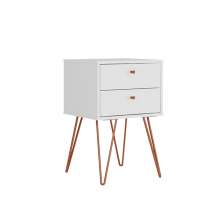 Mesa de Cabeceira Bled 2 Gavetas Branca