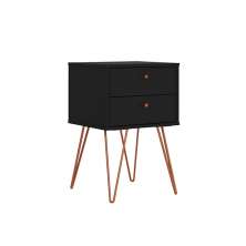 Mesa de Cabeceira Bled 2 Gavetas Preta