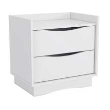 Mesa de Cabeceira Mabel 2 Gavetas Branca
