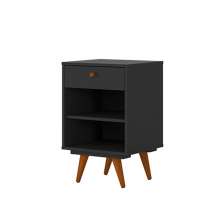 Mesa de Cabeceira Retrô Plus 1 Gaveta Preta
