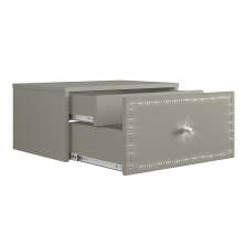 Mesa de Cabeceira Strass 2 Gavetas Off White