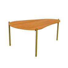 Mesa de Centro Ôrganica Meven 100% MDF Freijó 70 cm