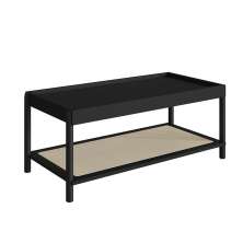 Mesa de Centro Retangular Oslo Nero e Preta