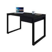 Mesa de Escritório Retangular Miguel 1 GV Preta 120 cm