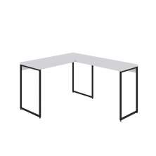 Mesa de Escritório em L Studio Branca e Preta 120x140 cm