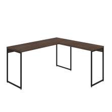Mesa de Escritório em L Studio Nogal e Preta 150x140 cm
