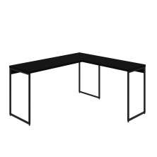 Mesa de Escritório em L Studio Preta 150x140 cm