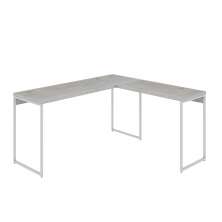 Mesa de Escritório em L Studio Snow e Branca 150x140 cm