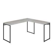 Mesa de Escritório em L Studio Snow e Preta 150x140 cm