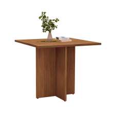 Mesa de Jantar Quadrada com Tampo em MDF Paris Cedro 90 cm
