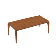 Mesa de Jantar Retangular com Tampo de MDF Natural Lauren Canela 208 cm