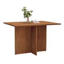 Mesa de Jantar Retangular com Tampo em MDF Paris Cedro 120 cm