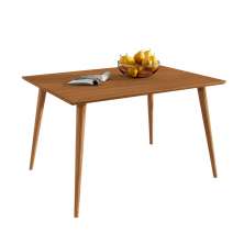 Mesa de Jantar Retangular com Tampo em MDF Veneza Cedro 120 cm