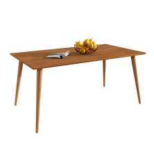 Mesa de Jantar Retangular com Tampo em MDF Veneza Cedro 160 cm