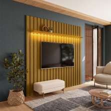 Painel para TV até 70 polegadas Alanis com LED Cedro