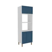 Paneleiro Lavanda 3 Portas Azul e Branco