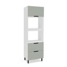 Paneleiro Meena 2 Portas 1 Gaveta Verde e Branco