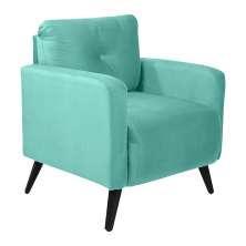 Poltrona Bahamas Veludo Verde Menta