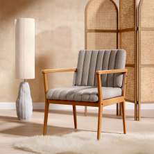 Poltrona Miami Linho Cinza