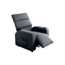 Poltrona Reclinável Pulse Veludo Chumbo