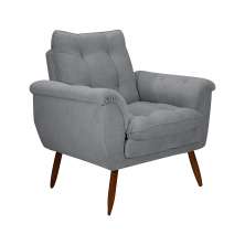 Poltrona Xangai Bouclé Cinza